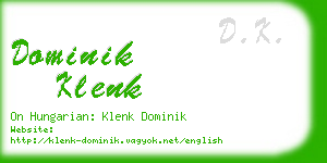 dominik klenk business card